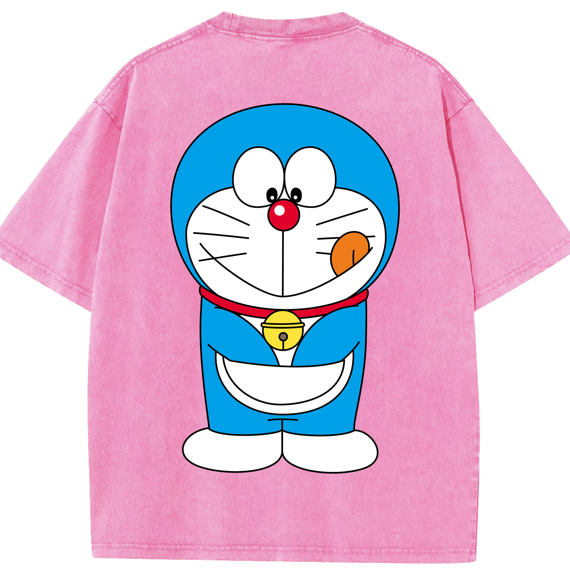 （画像用） ドラえもん Doraemon 綿100% ヴィンテージ風 半袖Tシャツ（背面プリント）